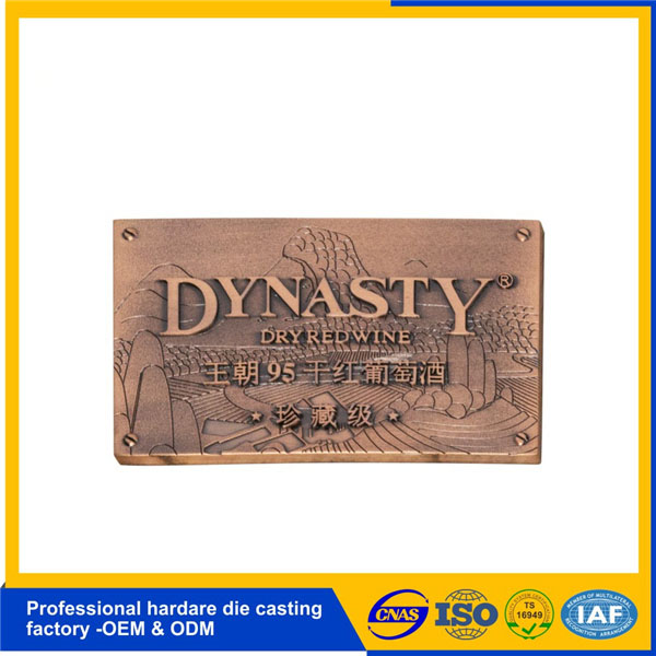 Electroplated Zinc Alloy Wine Labels – Custom Branding Solution